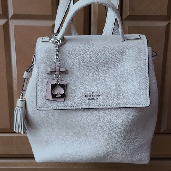 kate spade Handbags - KS Medium Front Open Refined Grain Tassel Drawstring BP w/Signature keychain